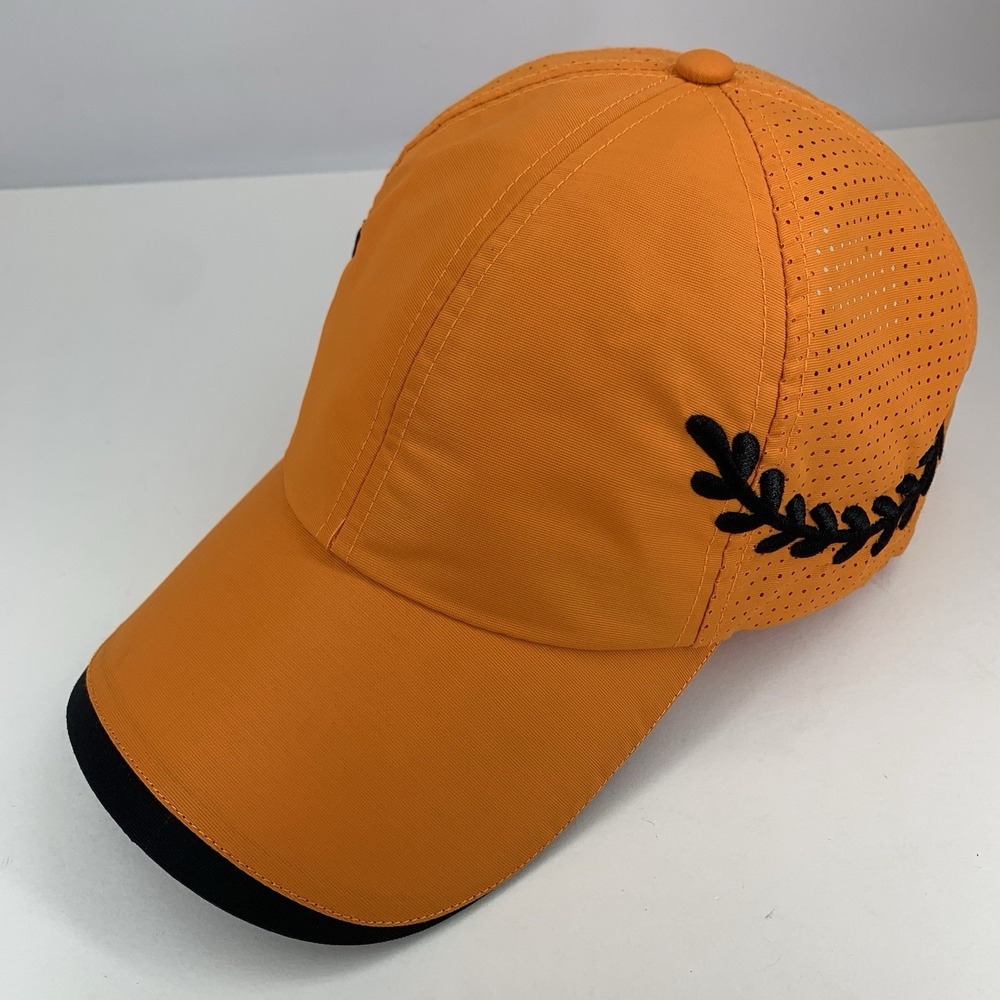 Little Caesars Pizza Hat Orange Mesh Adjustable OSFA Food Employee Baseball Cap